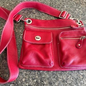 Roots Tribe Leather Crossbody Bag